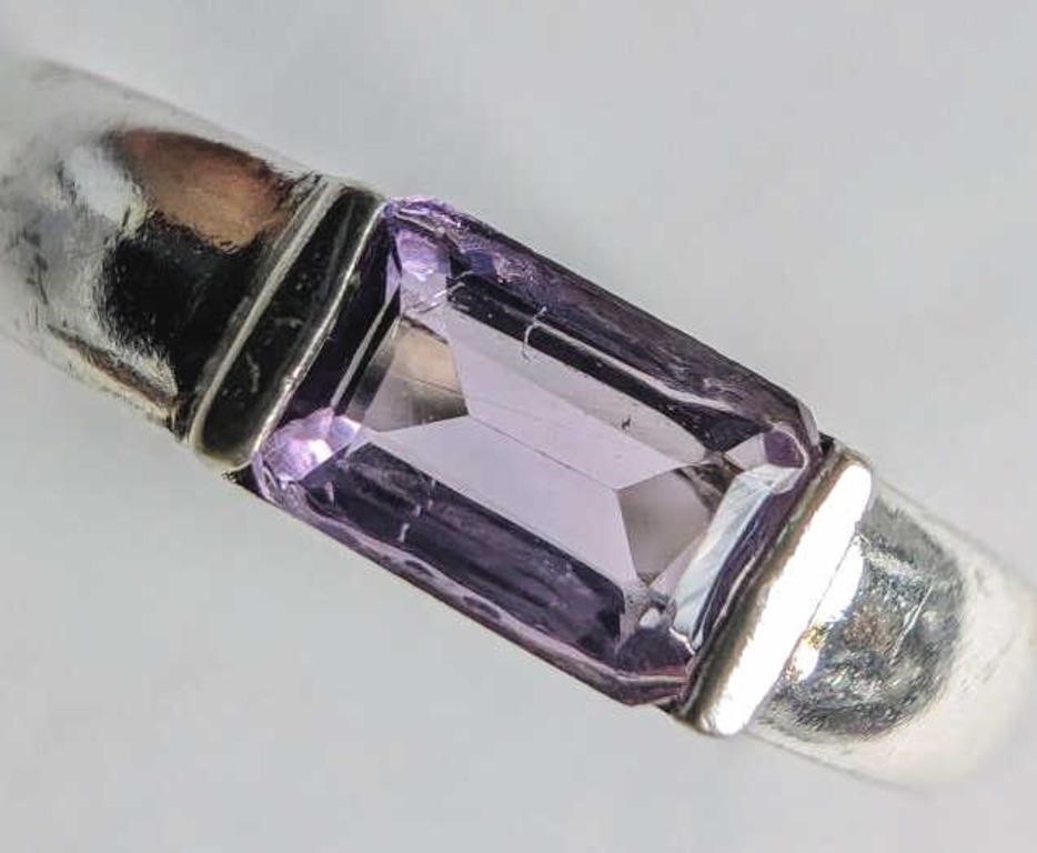 $60 Silver Amethyst Ring