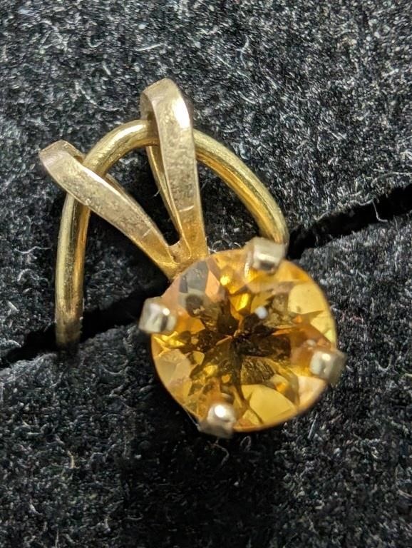 $60 14K  Citrine Pendant