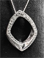 $100 Silver Diamond Necklace