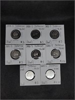 Lot of 8 High Grade Jefferson Nickels: 1979 S-