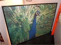 Assembled & Framed Peacock Puzzle