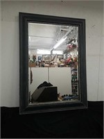 Vintage framed mirror measures 31.5 X 43.5 in