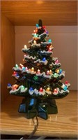 CERAMIC LIGHTED CHRISTMAS TREE 12 INCHES HIGH