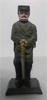 Cast iron confederate soldier figure