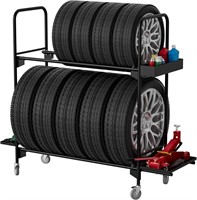 Heavy Duty Tire Rack for Garage with Wheels