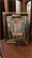 Vintage Lighted Jesus Crucifixion Wall Hanging