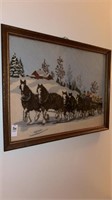 Budweiser Clydesdales Crochet Wall Hanging
