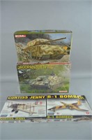 4pc Aircraft & Military Models Sealed or Unbuilt