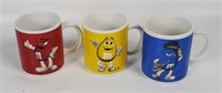 3 M&m's Ceramic Coffee Mugs