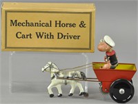 BOXED POPEYE RIDING HORSE DRAWN CART