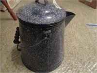 Large Blue Graniteware Speckled Coffee pot