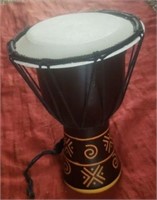Small Wooden Drum with Decorated Body
