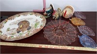 Vtg Thanksgiving Decor & Serving Platters