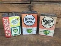 3 x BP/Victa Mower Fuel Tins