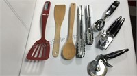 KitchenAid spatula, can opener, ice cream scoop