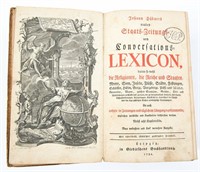 JOHANN HUBNER CONVERSATIONS - LEXICON, 1782