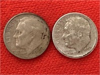 1951-S & 1952-D Roosevelt Silver Dimes