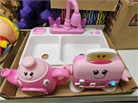 Girls Plastic Sink / Toaster / Tea Pot