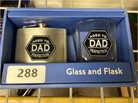 #1 Dad Glass & Flask
