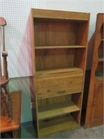 BOOK CASE WITH LIFT UP DOOR AND SHELVES