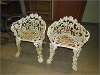 (2X) WROUGHT IRON CHAIRS