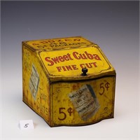 Antique Sweet Cuba Fine cut cigar tin box