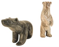 Soapstone Carved Bear Figurines