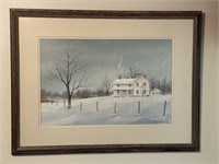 Sara Todderud Indiana Winter Watercolor