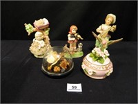 Figurines; Hummingbird Music/Trinket Box-works;