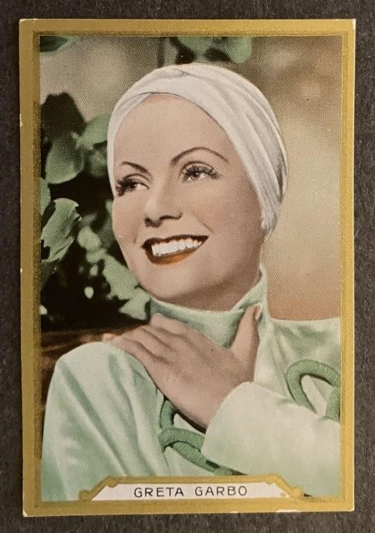 GRETA GARBO: Antique Tobacco Card (1935)