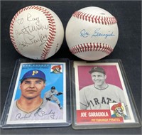 (D) Bob Purkey COA Joe Garagiola signed baseballs
