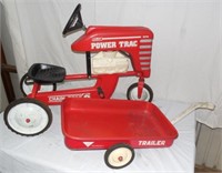 AMF Power Trac Pedal Tractor and Trailer