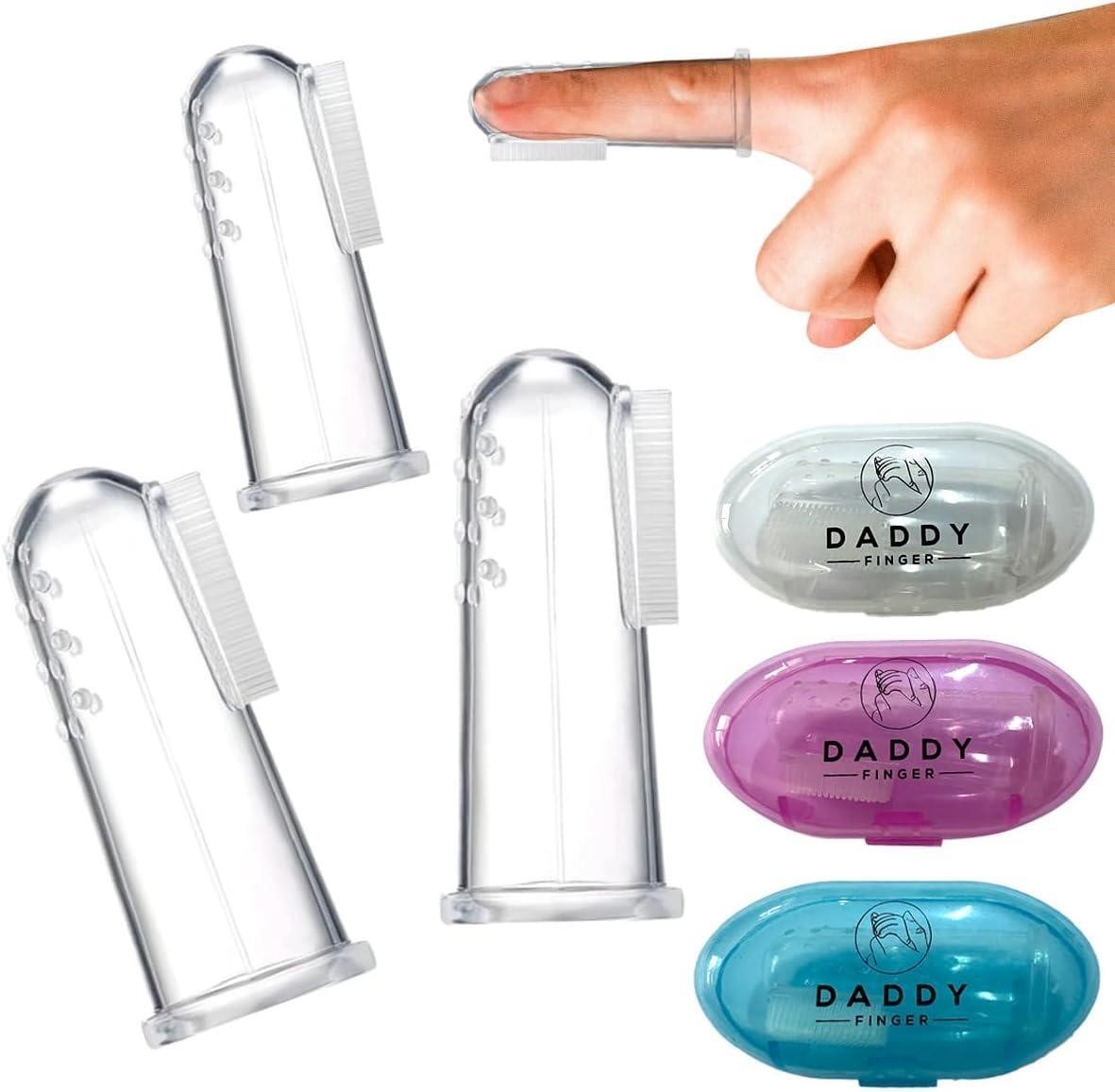 SEALED-Daddy Finger Baby Finger Toothbrush Set x5