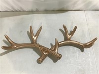 Metal deer stag antlers wall hanging/rack