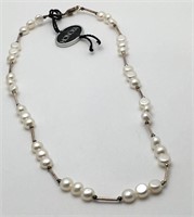 Honora Sterling Silver Pearl Beaded Necklace