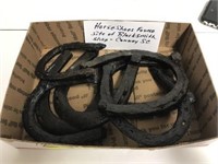 HORSE SHOES FOUND AT SITE OF BLASKSMITH SHOP
