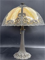 Victorian style Caramel slag glass parlor lamp