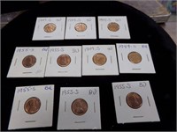 10- Wheat pennies 1949 - 1955 good