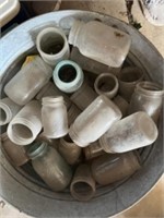 Canning jars. Canning jars, only washed tub and