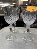 4PC GALWAY CRYSTAL WINE GLASSES NOTE