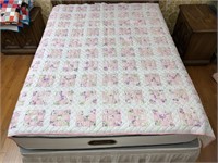 Handmade Quilt #60 Floral & Pink Block Square