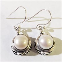 $120 Silver Freshwater Pearl Earrings