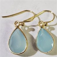 $100 Silver Chalcedony Earrings