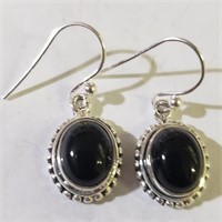 $120 Silver Black Onyx Earrings