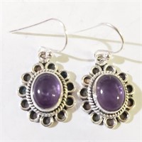 $140 Silver Amethyst Earrings