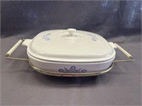 VINTAGE CORNING WARE PYROCERAM BLUE CASSEROLE DISH