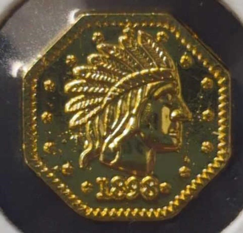 1898 one California gold token