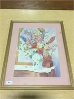 Framed flower print