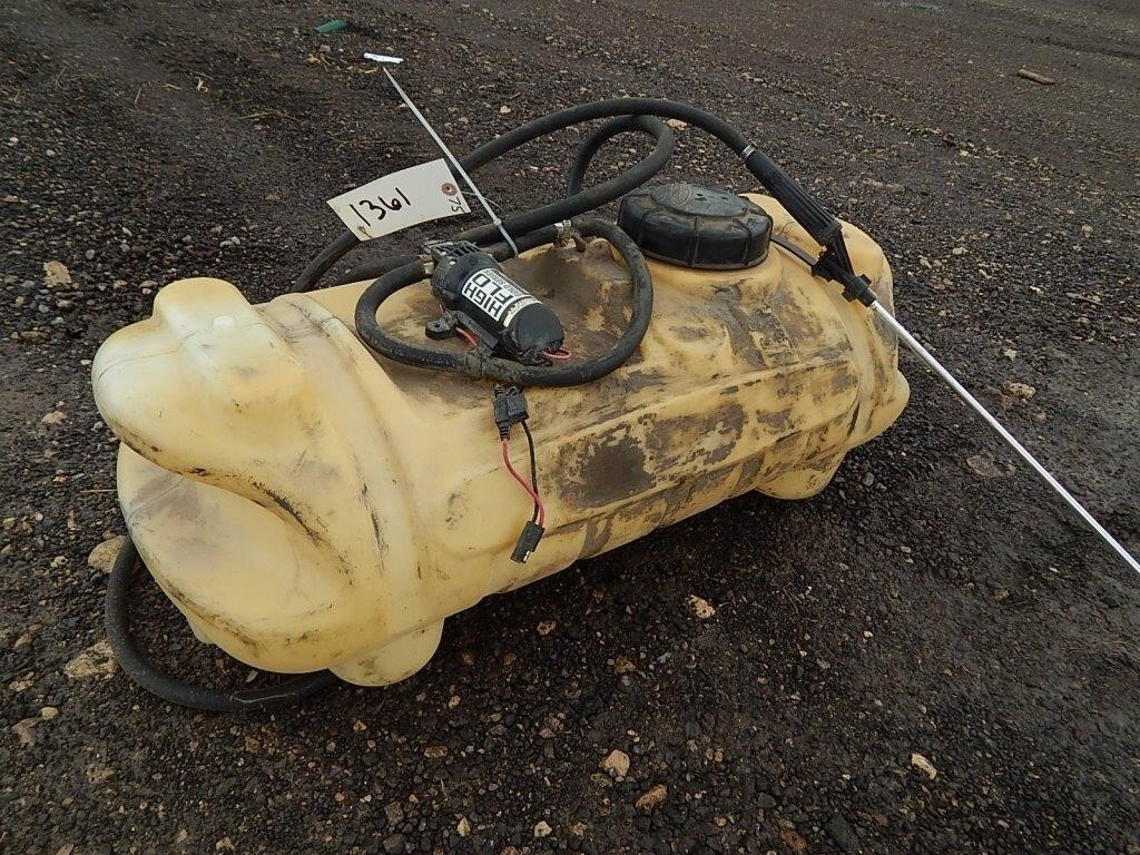 12 Volt spray tank with wand and pump; we didn't t
