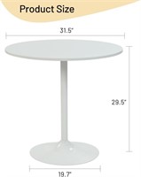 Furniturer 31.5" Mid-century Round Dining Table F